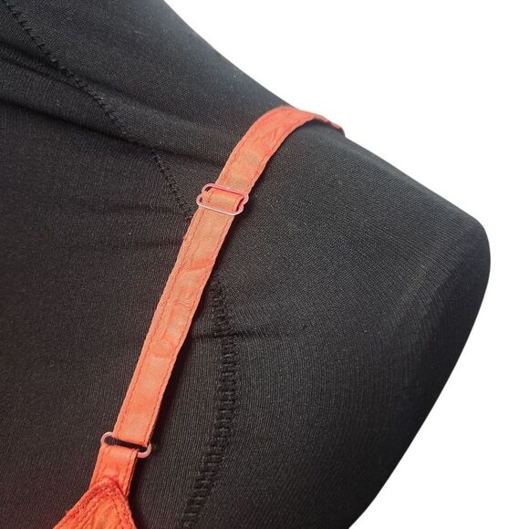 Vintage Snip-It Slip Size36 Tomato Red Orange Midi Adjustable Spaghetti Straps - Picture 12 of 12